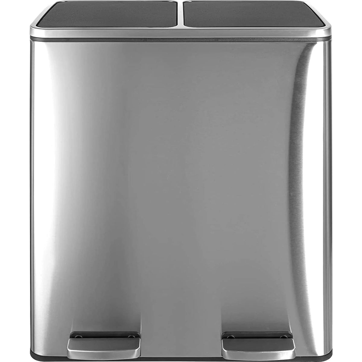 Arlopu 60 L/16 gal Dual Trash Can, Stainless Steel Garbage Can for Kitchen, Recycle Bin with Lid - image 44