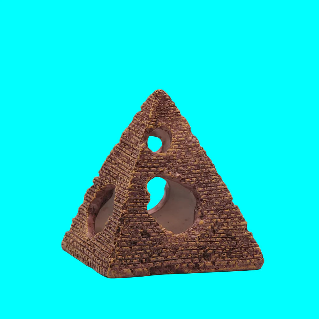 Aquarium Pyramid Cave Decoration – Resin Fish Tank - image 1