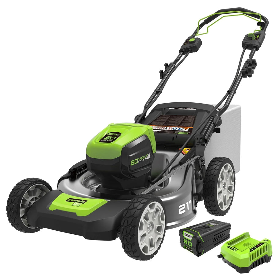 80V Cordless 21′′ Self-Propelled Brushless Lawn Mower / Greenworks - image 1