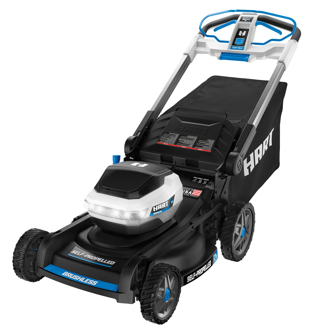 HART 40-Volt 21-inch Supercharge 3-in-1 Self-Propelled Mower Kit, (2) 6.0Ah Lithium-Ion Batteries - image 1