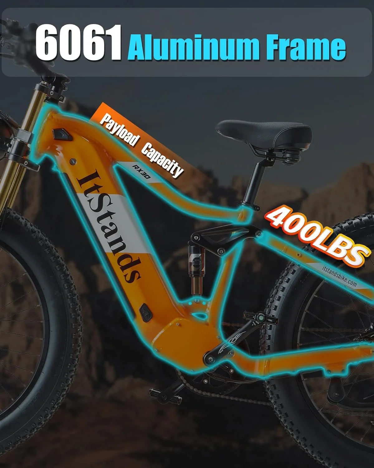 Electric Bike for Adults 26'', 1000W E - Mountain Bike 48V 30/20ah UL2849 Removable Battery, Fat Tire Ebike up to - image 29