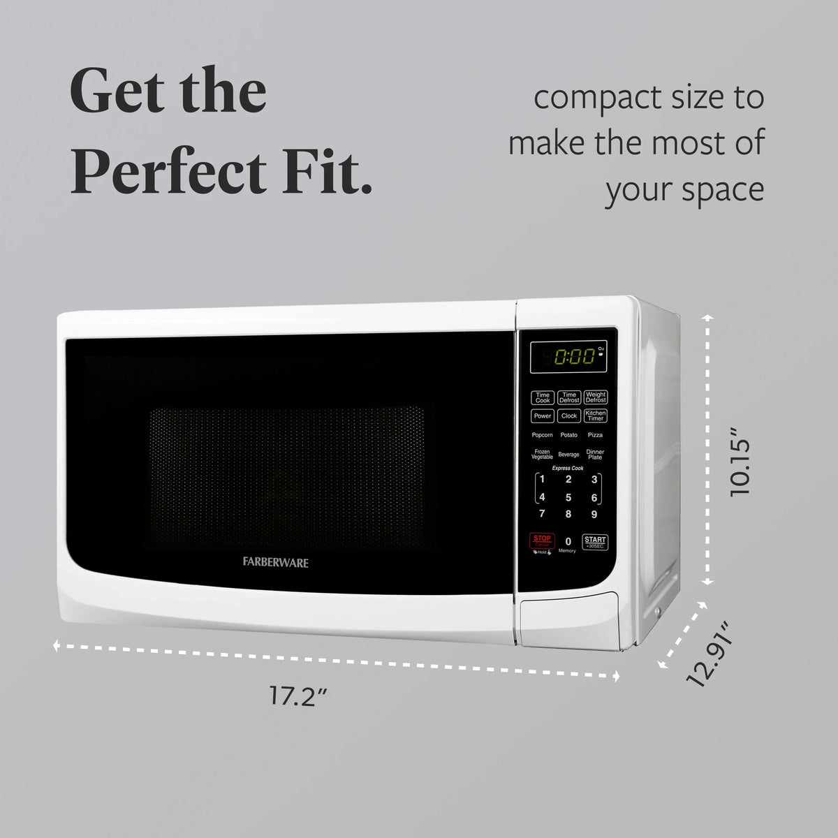 Farberware Countertop Microwave Oven with LED Lighting & Child Lock, 0.7 Cu Ft Black - image 12