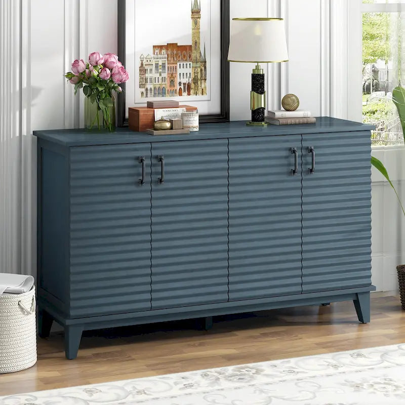 Large 4-Door Sideboard Buffet with Adjustable Shelves for Ample Storage - image 3