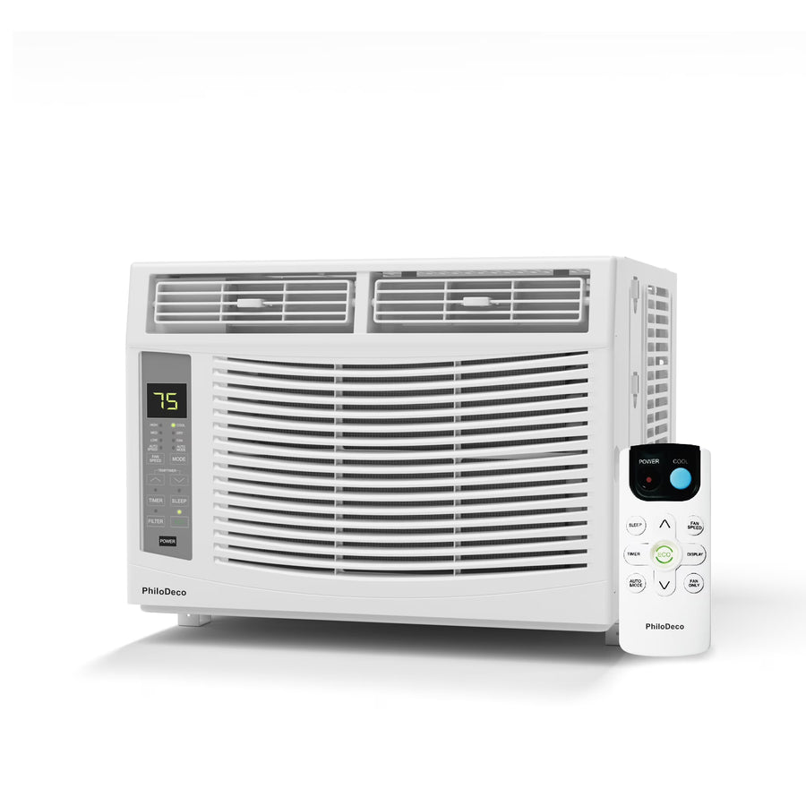 Window Air Conditioner 6000 BTU Cool to 250 Sq Ft Intelligent, LED, Remote Control, Easy to Clean Filter Screen, Can - image 1