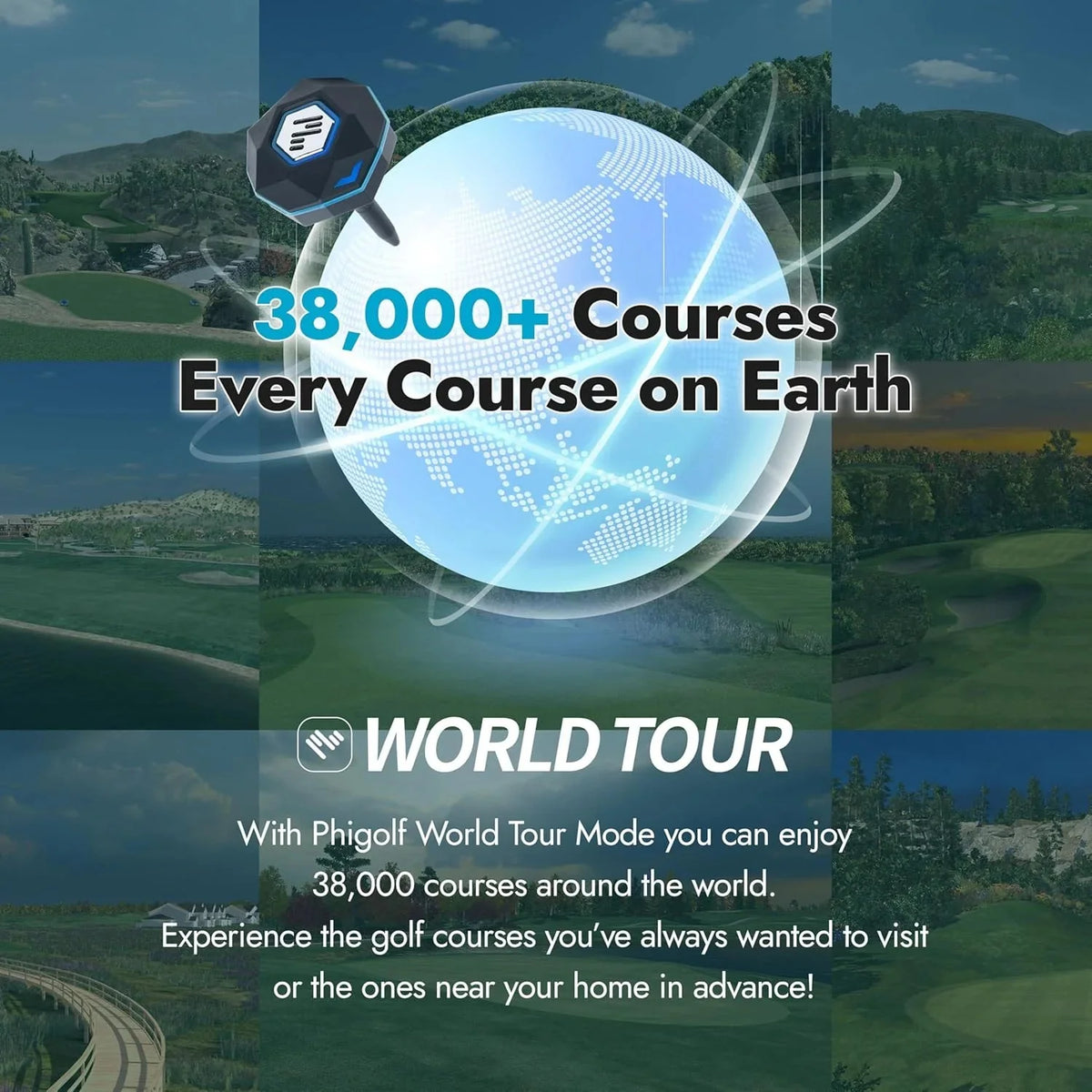 Home Golf Game Simulator: Enjoy Interactive Golf with Motion Sensor & Swing Stick for Indoor & Outdoor Fun 38,000+ Courses Worldwide, Compatible with Android, iOS, App & E6 Connect - image 5
