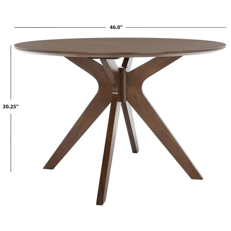 Round Dining Table with Wooden Base for Kitchen and Dining Room - image 14