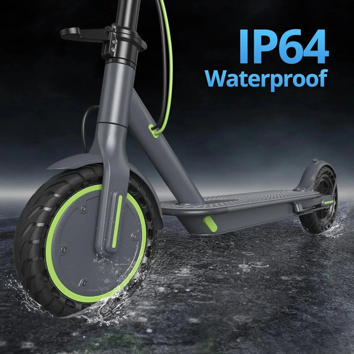 Electric Scooter - 8.5" Solid Tires, 350W Motor, Up to 19 MPH and 21-23 Miles Long-Range Portable Foldable Commuting Scooter for Adults with Double Braking System and App - image 28