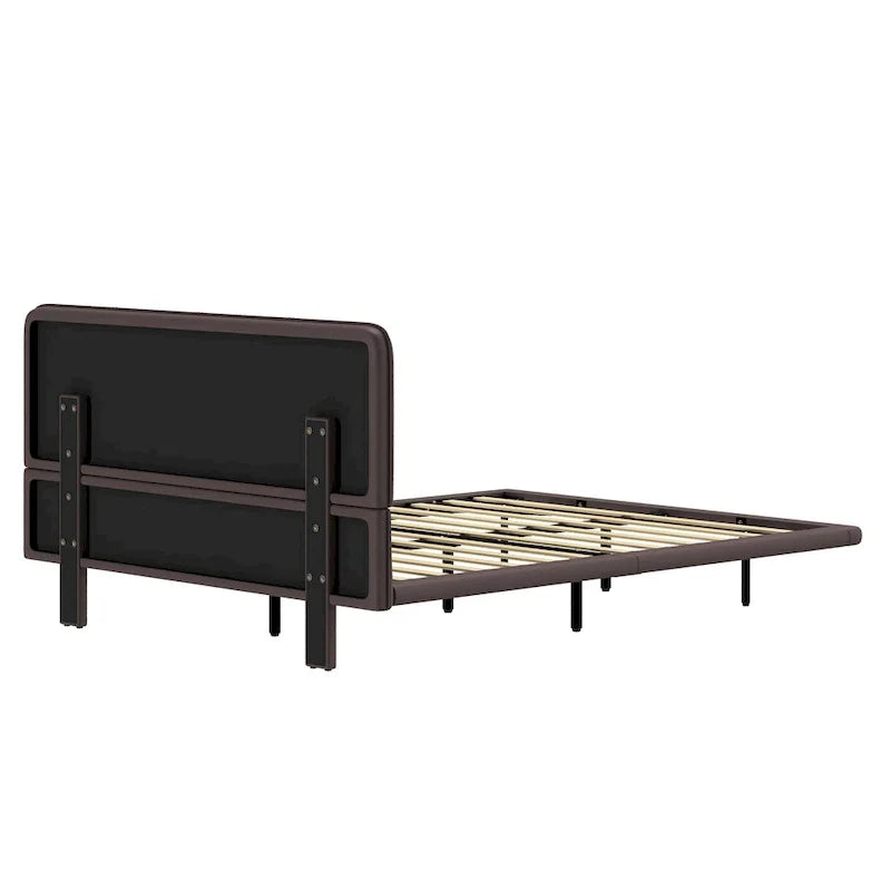 Christopher Knight Home Korli Contemporary Upholstered Leather Floating Bed Frame and Headboard Set with LED Lighting - image 11