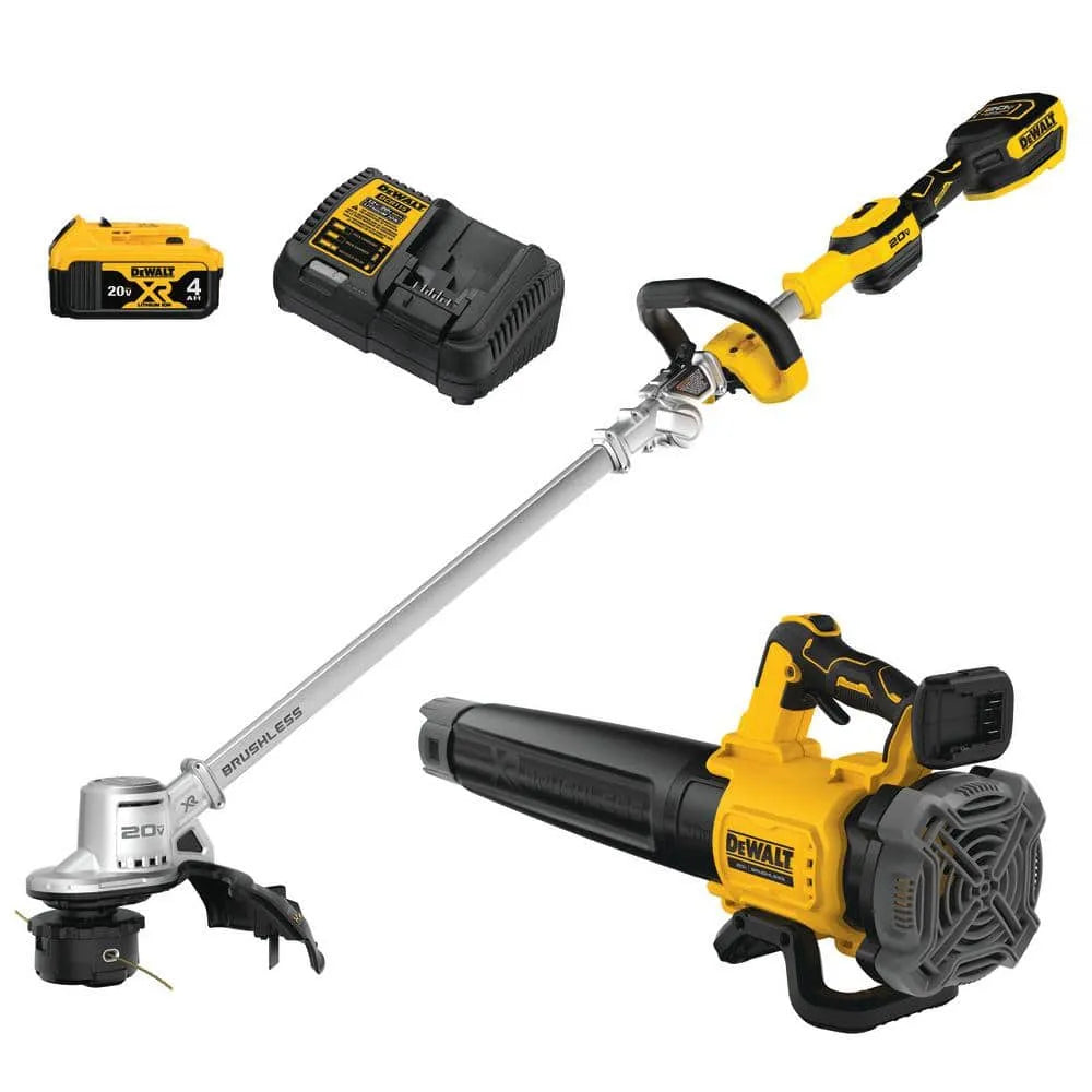 DW 20V MAX Cordless Battery Powered String Trimmer & Leaf Blower Combo - image 1