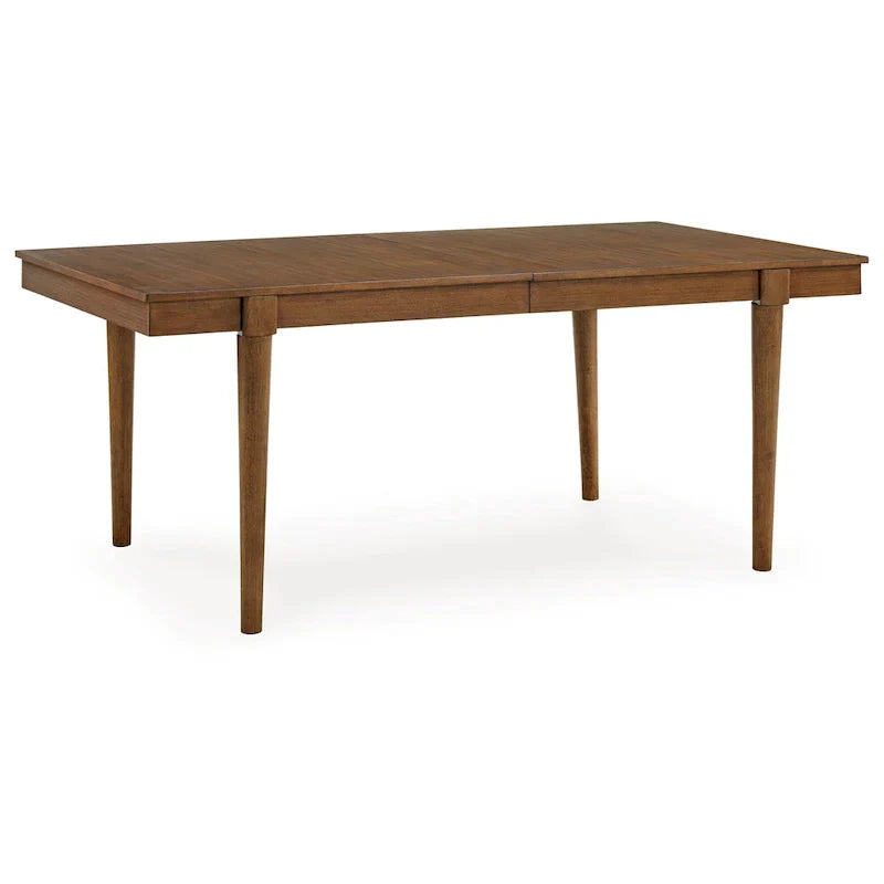 Jeyn Extendable Dining Table with Tapered Legs - Brown Hardwood, 74-92 Inches - image 3
