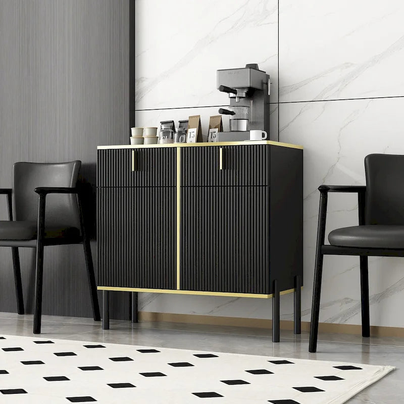 Pop-Up Door Sideboard Dresser Cabinet - Storage Console for TV - image 8