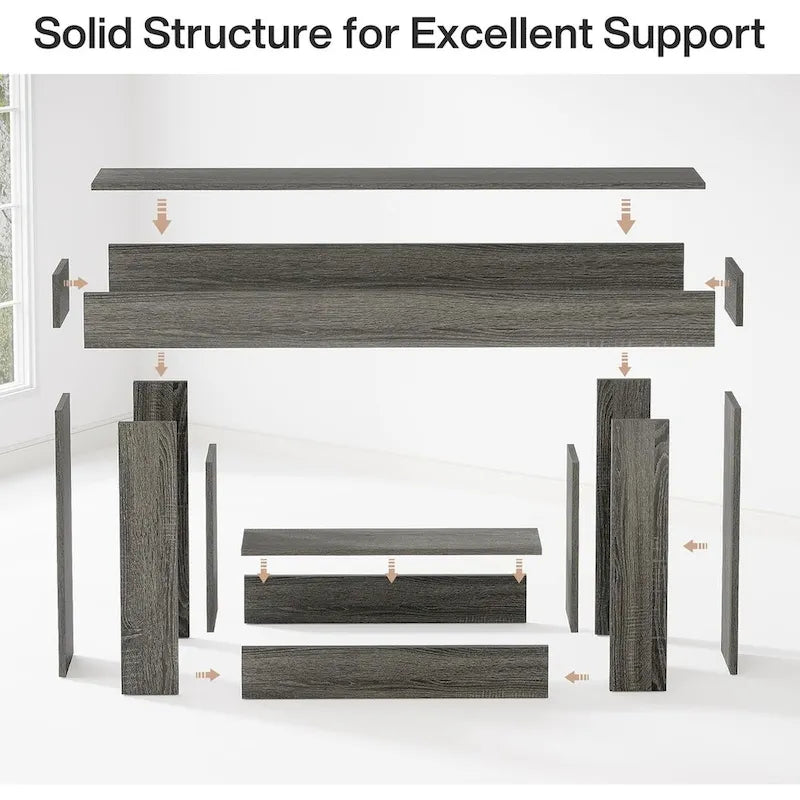 Rustic 2-Tier Entryway Table for Living Room, Hallway, and Foyer - image 25