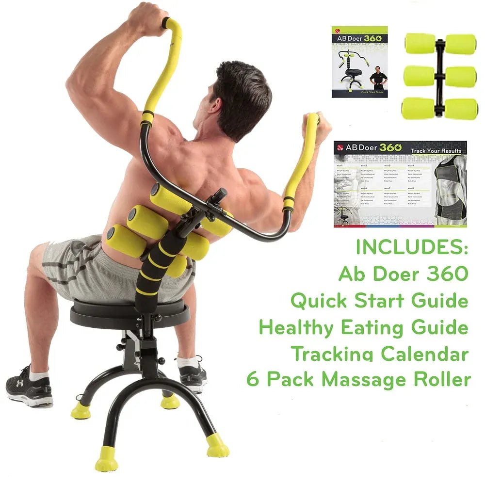 360 Fitness System with 6 Pack Back Roller Provides an Abdominal and Total Body Workout with Aerobics to Burn Calories and Work Muscles Simultaneously. - image 2