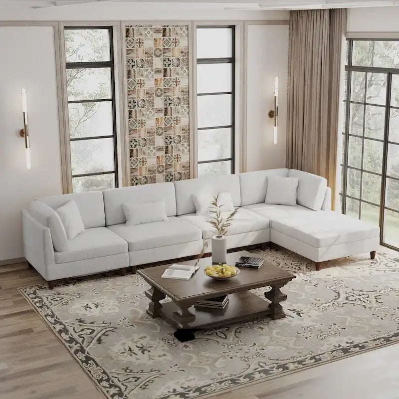 Modular Sectional Sofa with Ottoman and Configurable Design - image 37