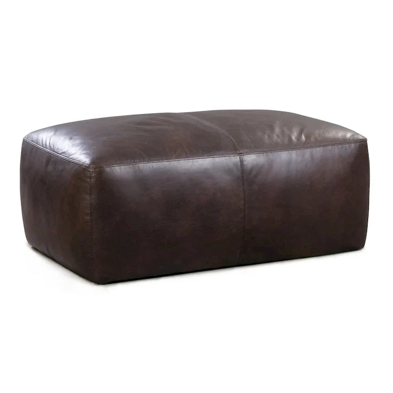 Poly & Bark Denver Leather Ottoman - Authentic Full Grain Italian Leather - image 31