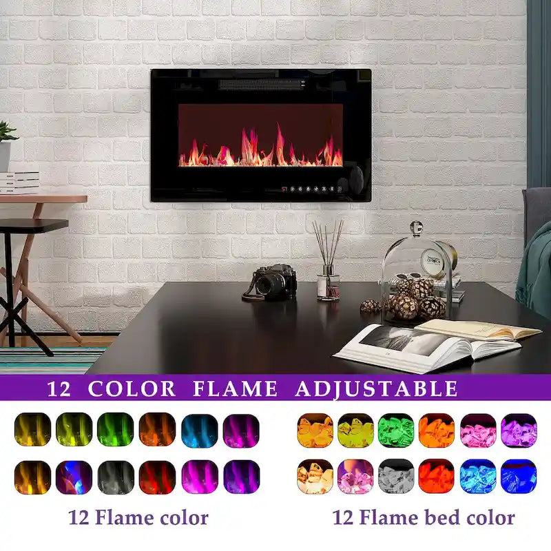 Remote-Controlled Electric Fireplace TV Stand Entertainment Center - image 20