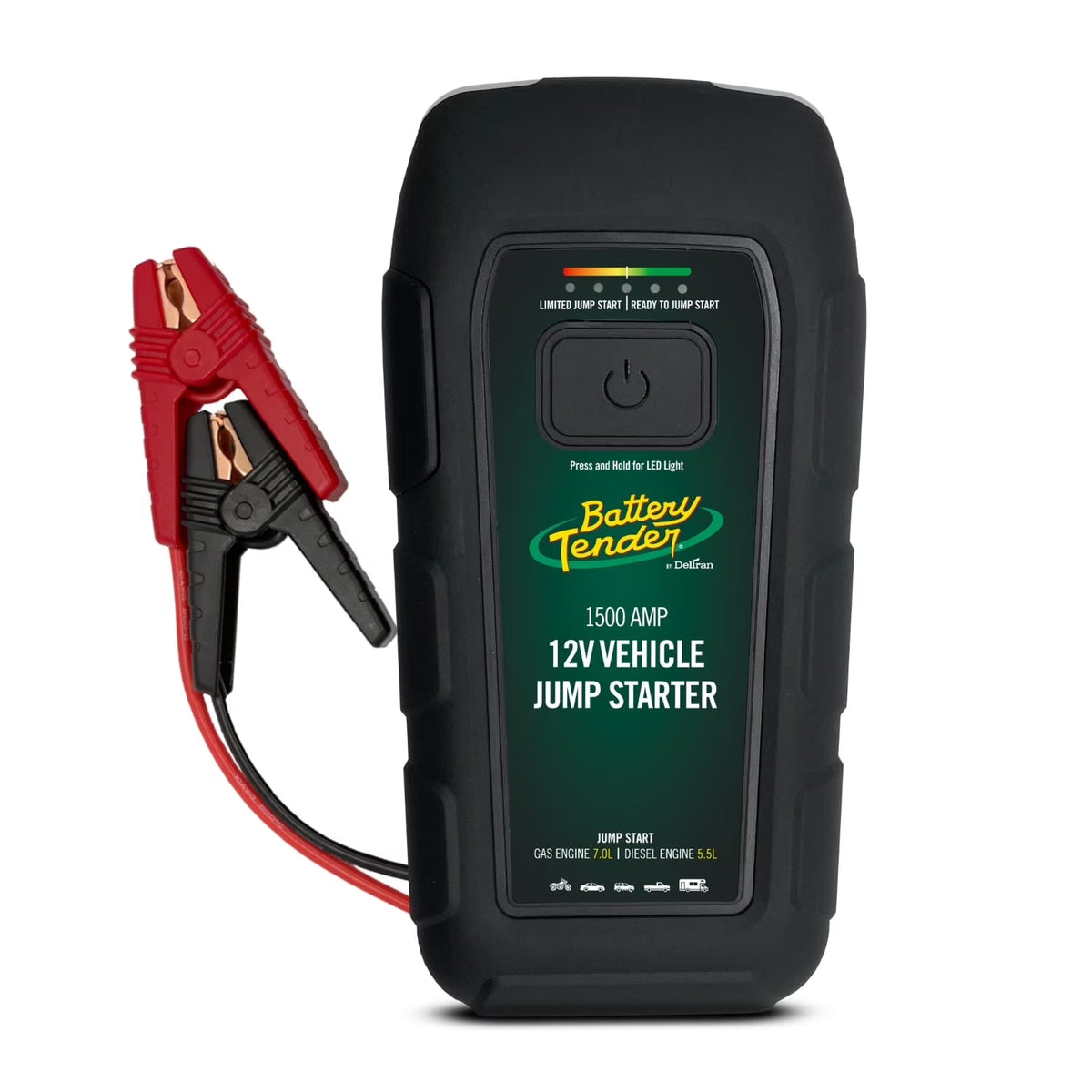 Battery Tender 1500 AMP Lithium Jump Starter - 12000mAh Portable Power Station - LED Flashlight Emergency Strobe - 3 Fast USB Charging Ports - 030-2020-WH - image 1