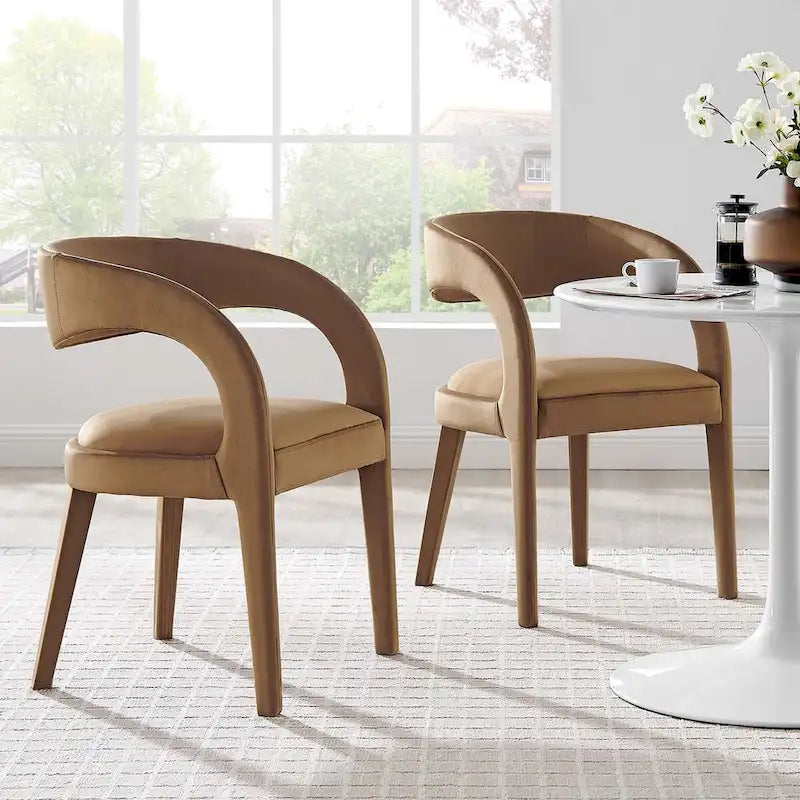 Set of Two Pinnacle Performance Velvet Dining Chairs - image 1
