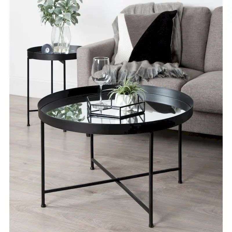 Kate and Laurel Celia 28.25-Inch Round Metal Coffee Table - image 3