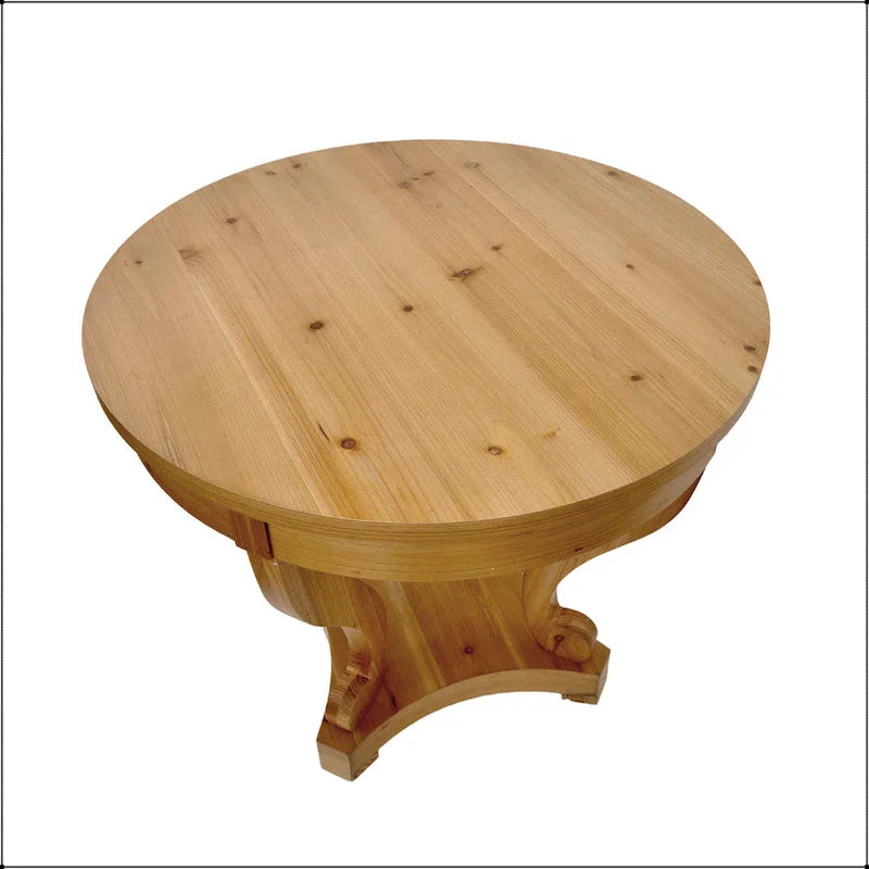 Small Round Dining Table with Curved Legs in Farmhouse Style - image 17