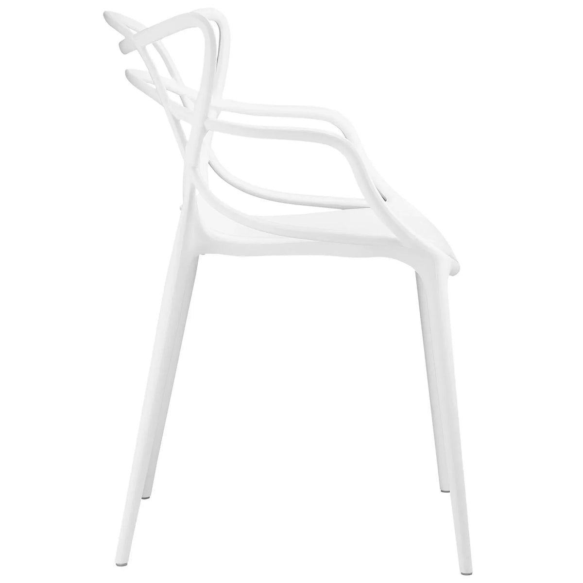 Modway Entangled Dining Set Set of 4 in White - image 3