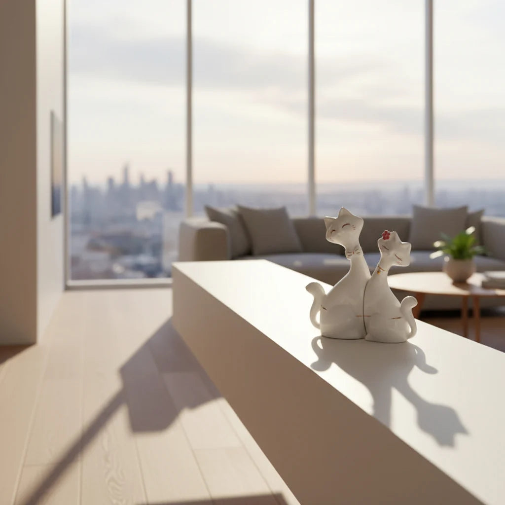 Dinevora Ceramic Cat Home Decor Figurine - image 1