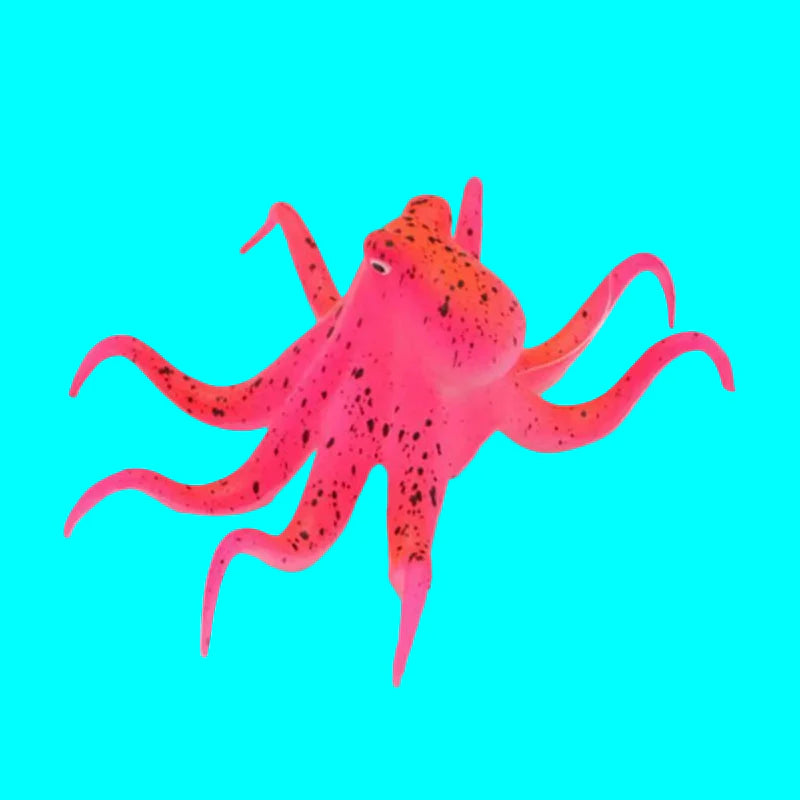 Glow Simulation Squid Aquarium Decoration – Silicone Luminous Fish Tank - image 2