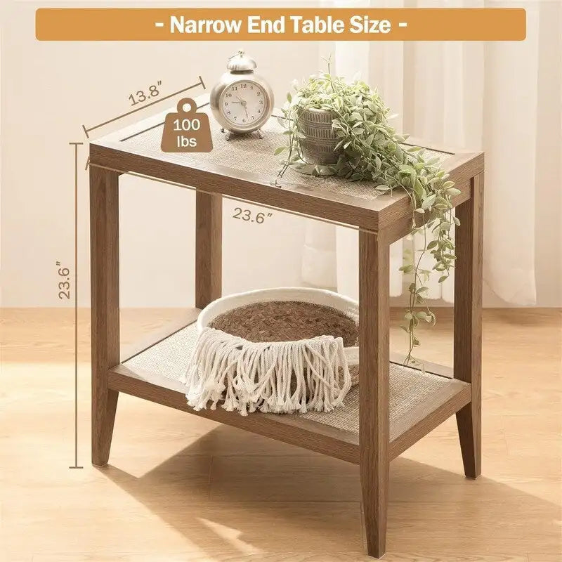 Set of 2 Living Room End Tables - Dimensions: 14D x 24W x 24H - image 6