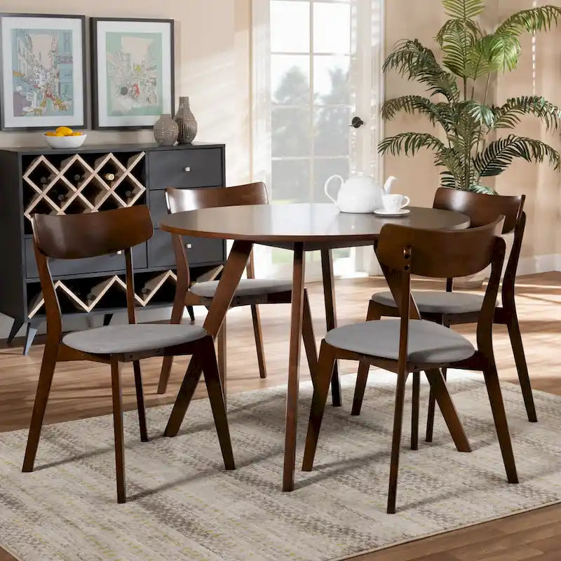 Rika 5-Piece Mid-Century Modern Transitional Dining Set - image 17