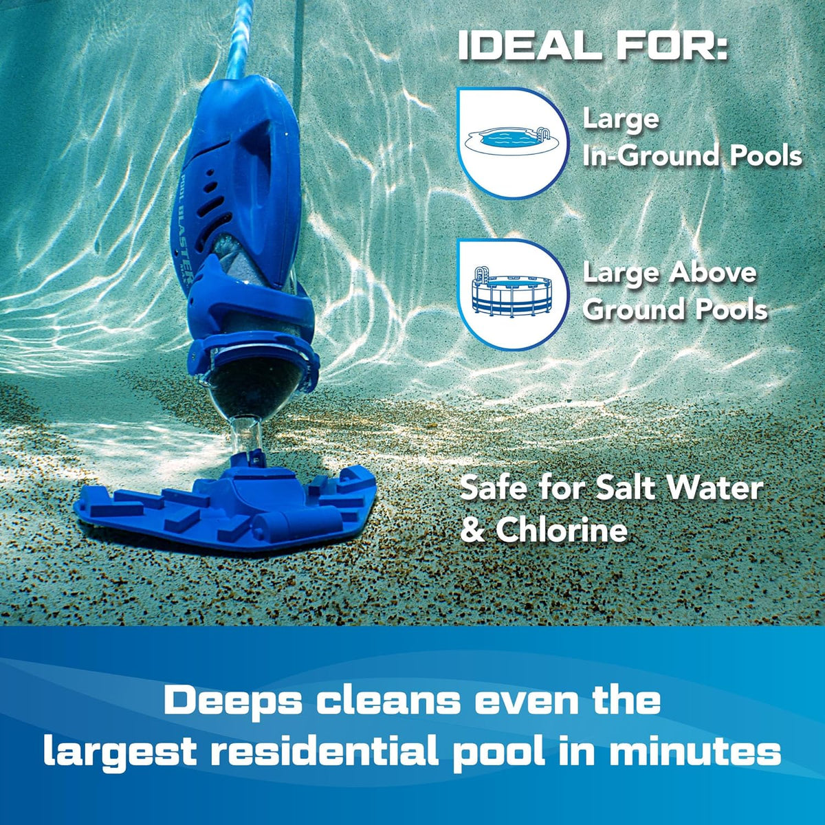 POOL BLASTER Max Cordless Pool Vacuum for Deep Cleaning & Strong Suction, Handheld Rechargeable Swimming Pool Cleaner for Inground and Above Ground Pools, Hoseless Pool Vac by Water Tech - image 6