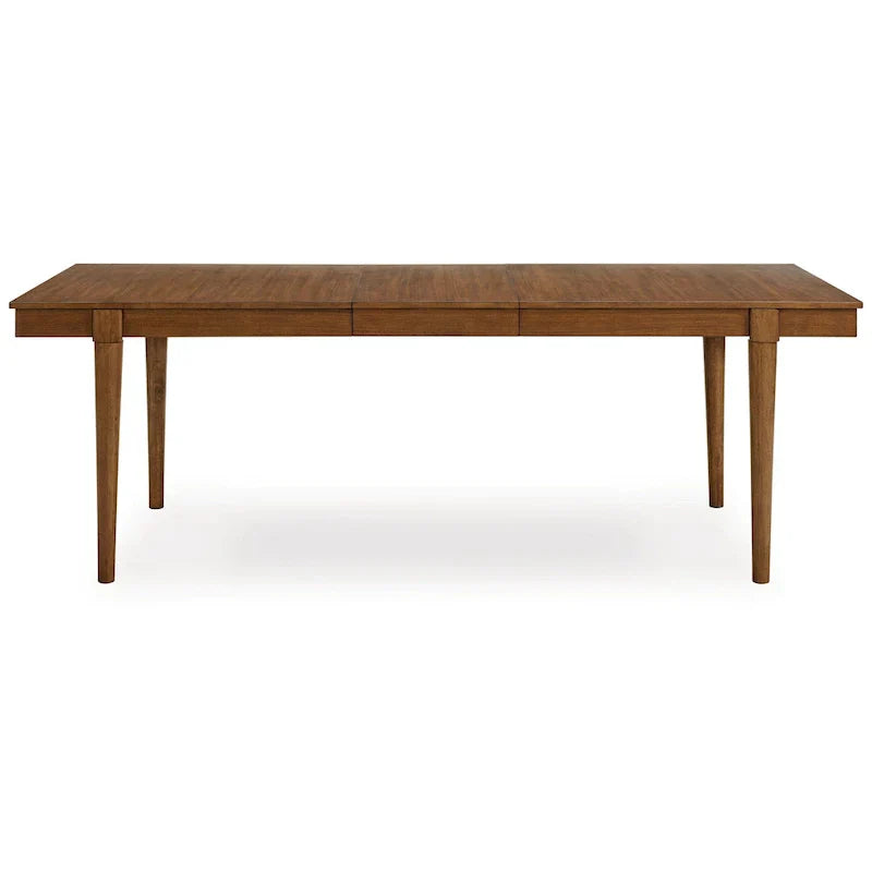 Jeyn Extendable Dining Table with Tapered Legs - Brown Hardwood, 74-92 Inches - image 2