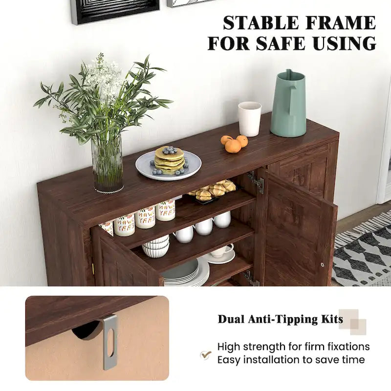 Costway 3-Door Storage Sideboard Buffet Cabinet Console - image 1