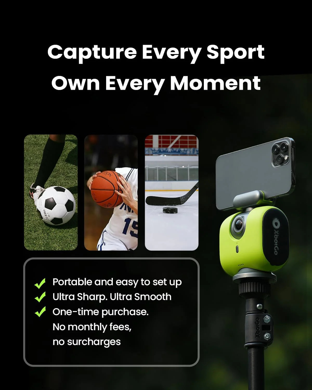 Chameleon AI 4K Sports Camera, Soccer & Basketball Tracking, No Subscription - image 8