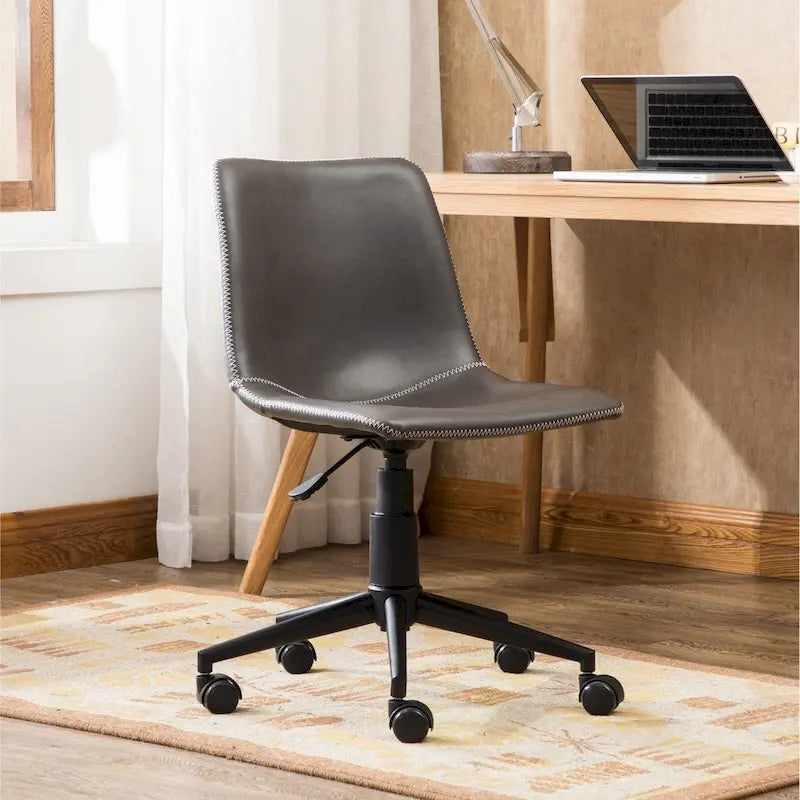 Roundhill Furniture Cesena 360° Swivel Office Chair with Faux Leather and Air Lift - image 12
