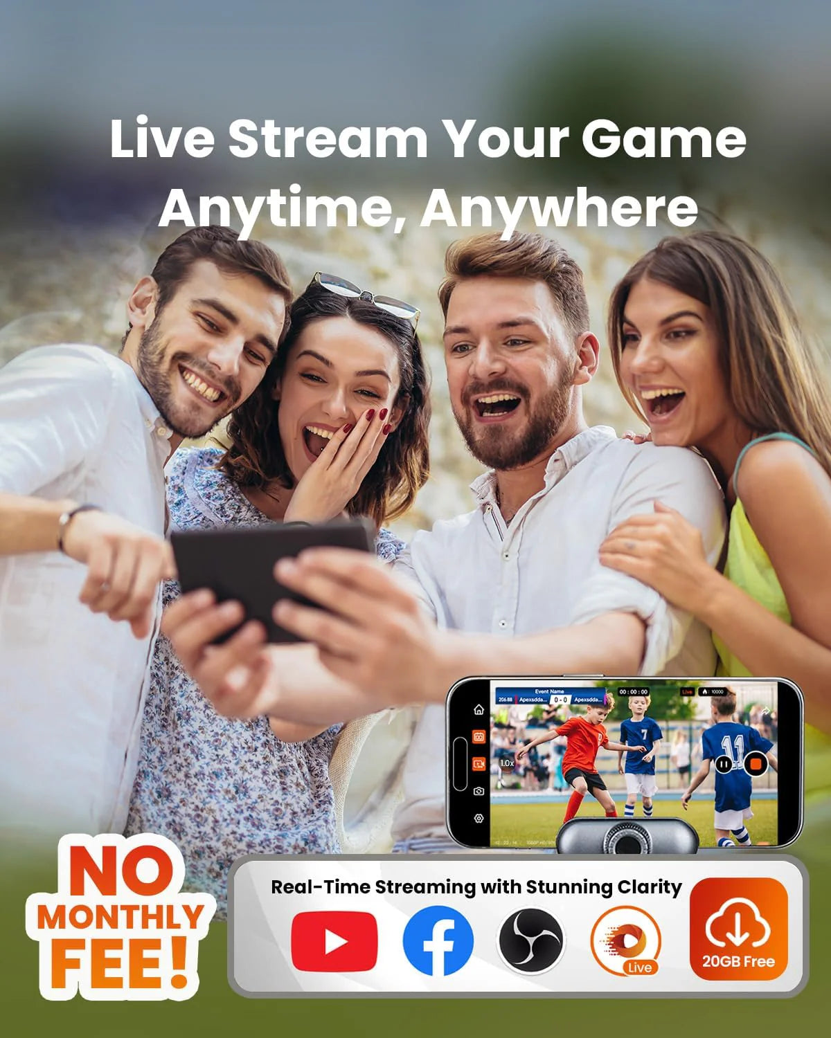 Chameleon AI 4K Sports Camera, Soccer & Basketball Tracking, No Subscription - image 4