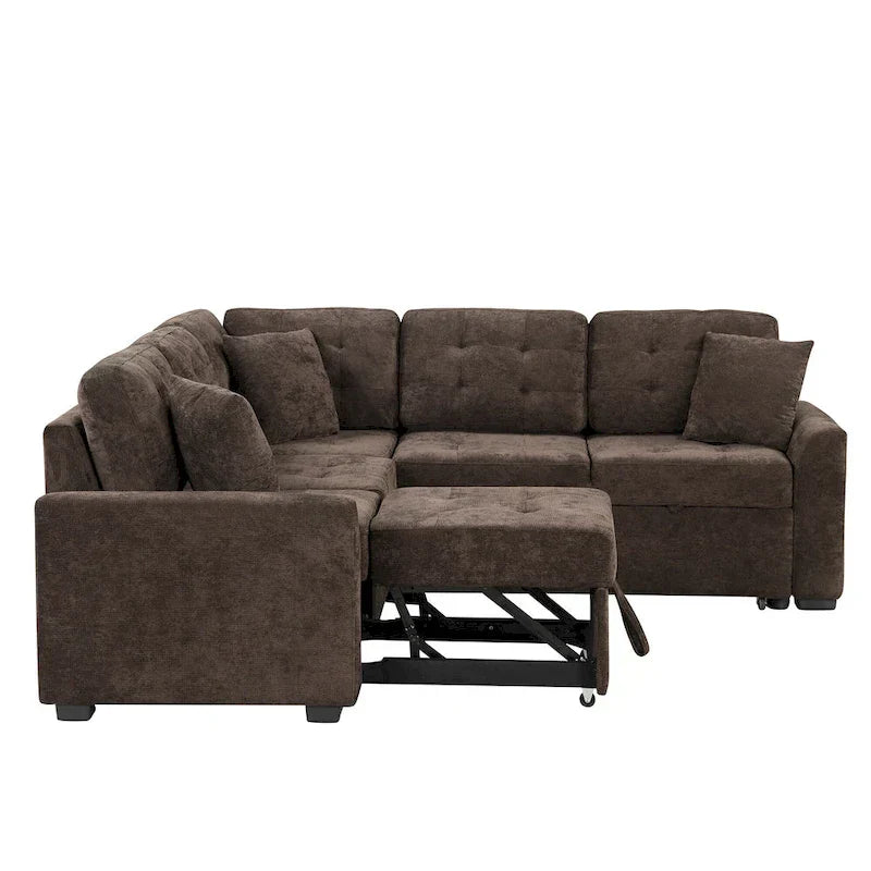 Roomfitters L-Shaped Pull-Out Sofa Bed with Wheels, USB Ports, and Power Outlets – Versatile Sleeper Sofa for Ultimate Living Room Comfort - image 21
