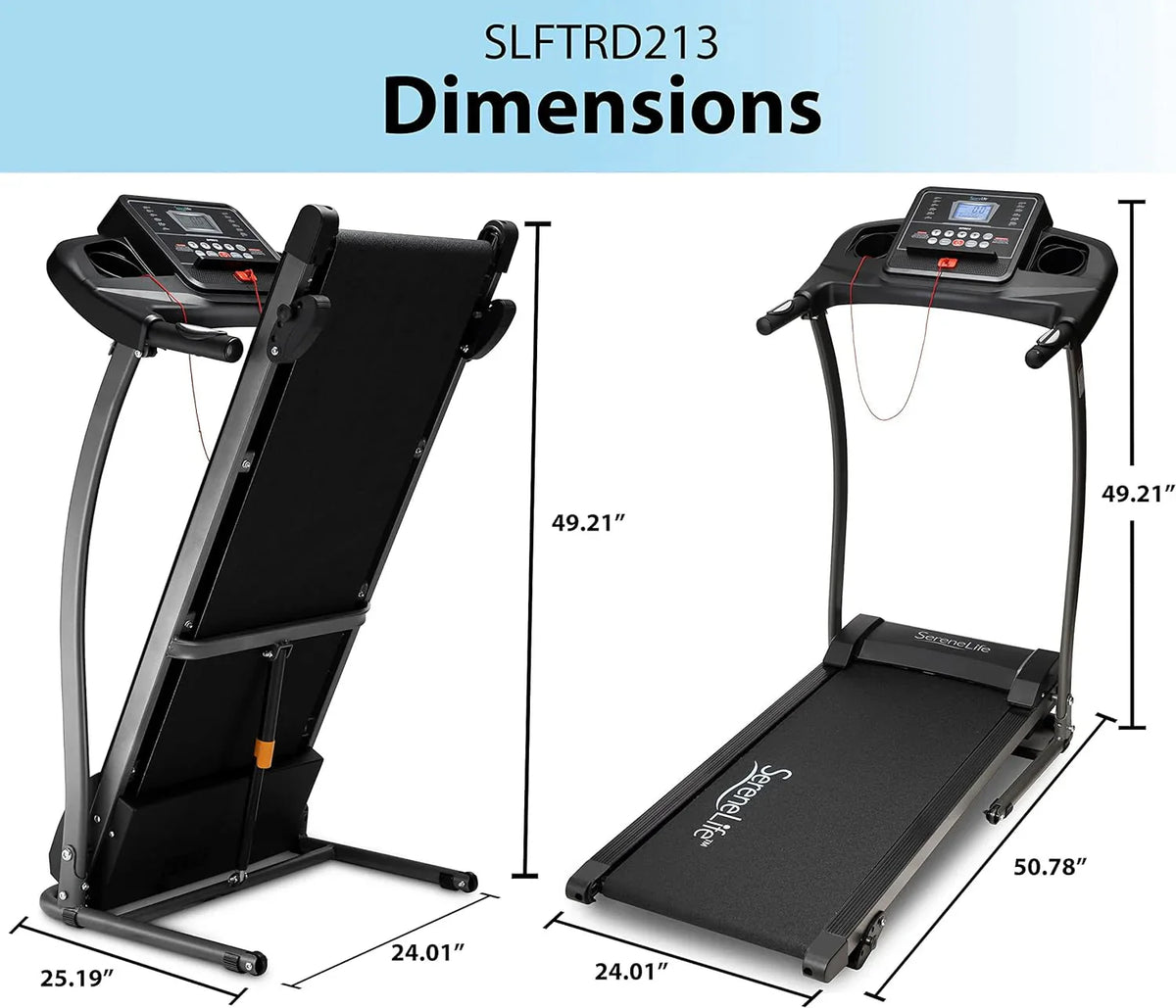 SereneLife Folding Treadmill - Foldable Home Fitness Equipment with LCD for Walking & Running - Cardio Exercise Machine - Preset and Adjustable Programs - Bluetooth Connectivity - image 12