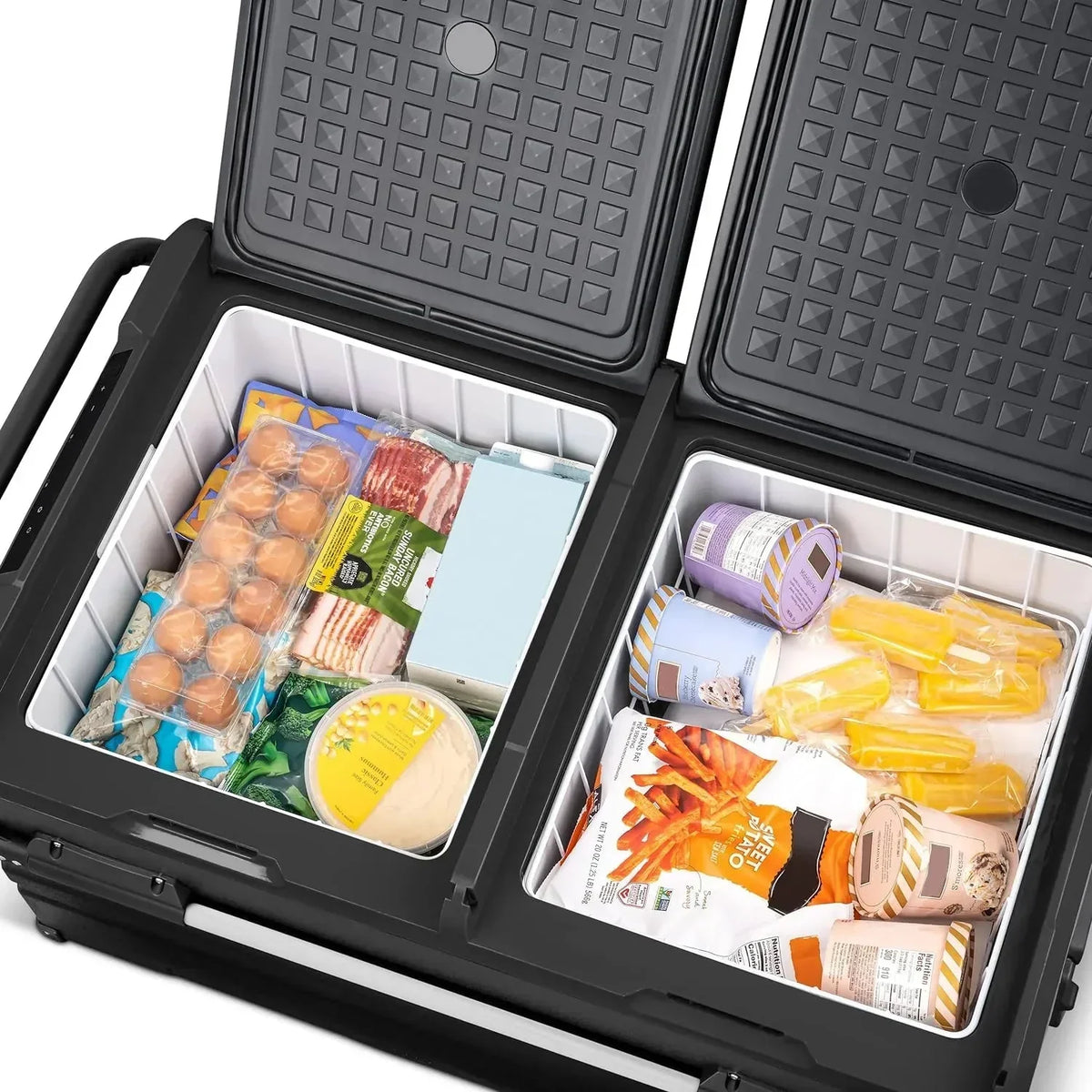 48 Qt. Portable 12v Electric Cooler with LG Compressor, Fridge and Freezer, Rugged Wheels, and Solar Power Input, Perfect Plug-In Cooler for Camping, Trucks, Travel, Car and Home - image 12