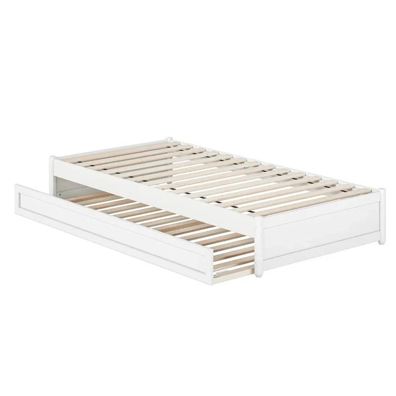 Barcelona Twin XL Trundle Panel Bed with Platform Design - image 1