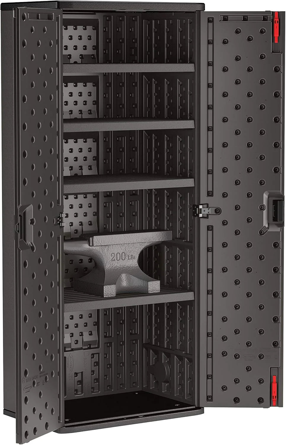 Suncast 19 Cu.Ft Resin Storage Cabinet with Lock, Black, USA Made - image 2
