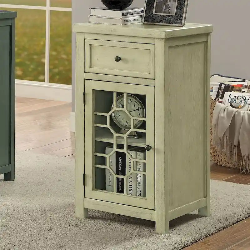 Emma 18-Inch Transitional Solid Wood Side Table with 1 Drawer by Furniture of America - image 2
