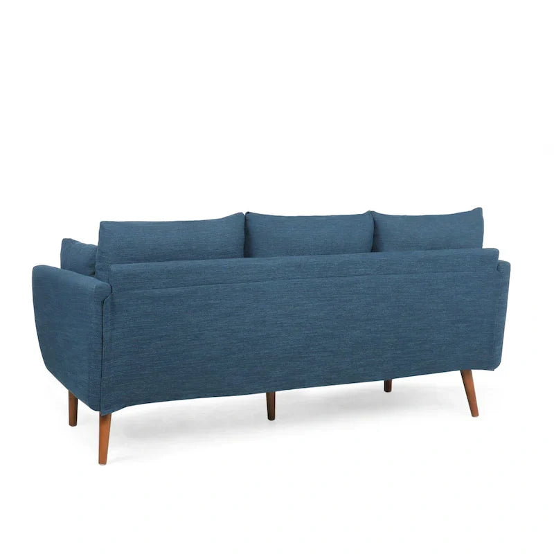 Contemporary 76.5-Inch 3-Seater Sofa with Birchwood Legs and Cushions - image 8