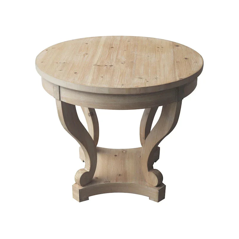 Small Round Dining Table with Curved Legs in Farmhouse Style - image 8