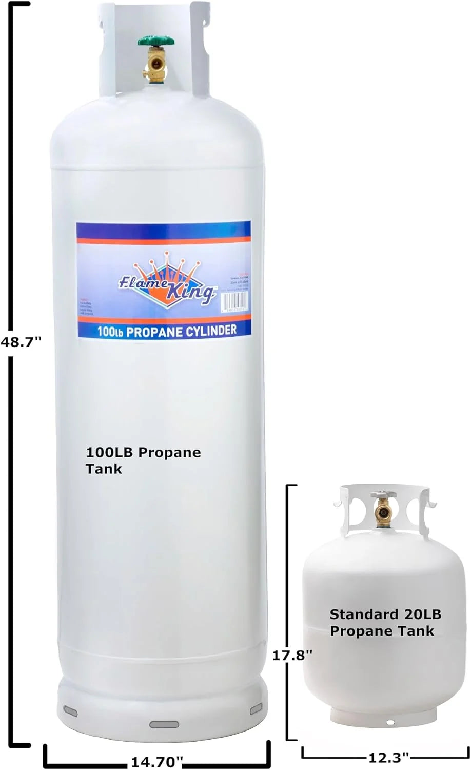 100Lb Steel Propane Tank Cylinder with Pol Valve - image 3