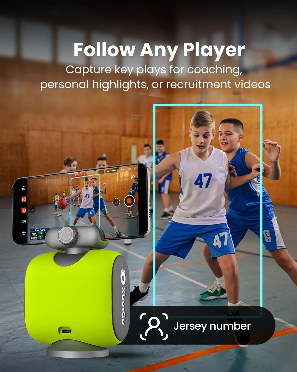Chameleon AI 4K Sports Camera, Soccer & Basketball Tracking, No Subscription - image 3