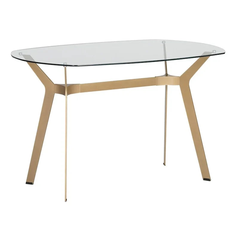 Silver Orchid Myers 48-Inch Modern Metal and Glass Desk - image 2