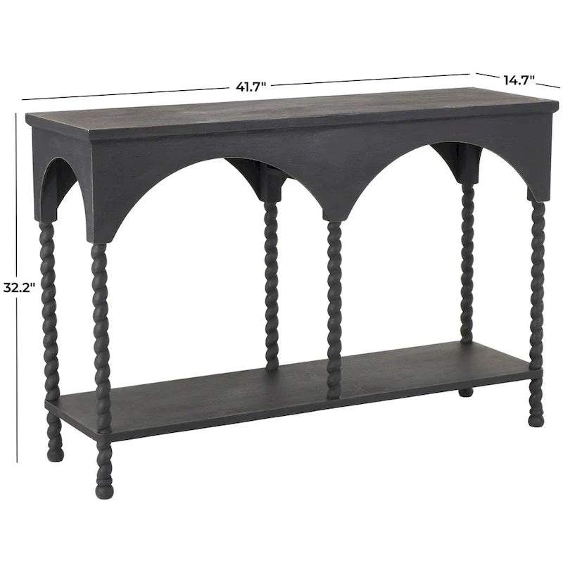 Console Table with Shelf and Arched Design - image 9