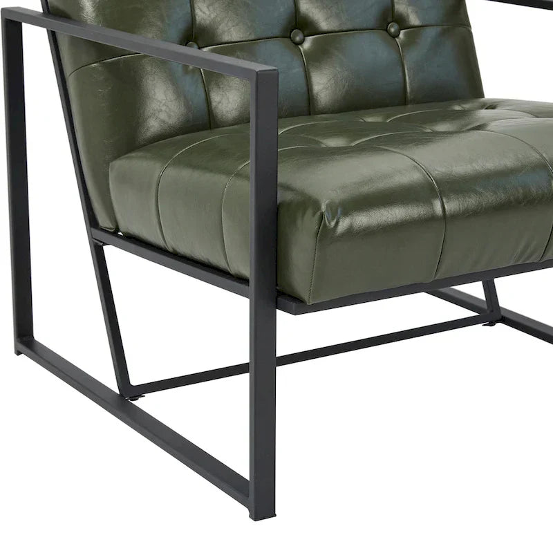 Glitzhome Set of 2 Mid-Century Tufted Accent Chairs in 29.25W PU Leather - image 29