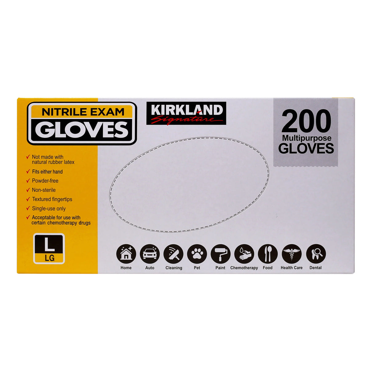 Kirkland Signature Nitrile Exam Gloves, 400-count, Size Large - image 3