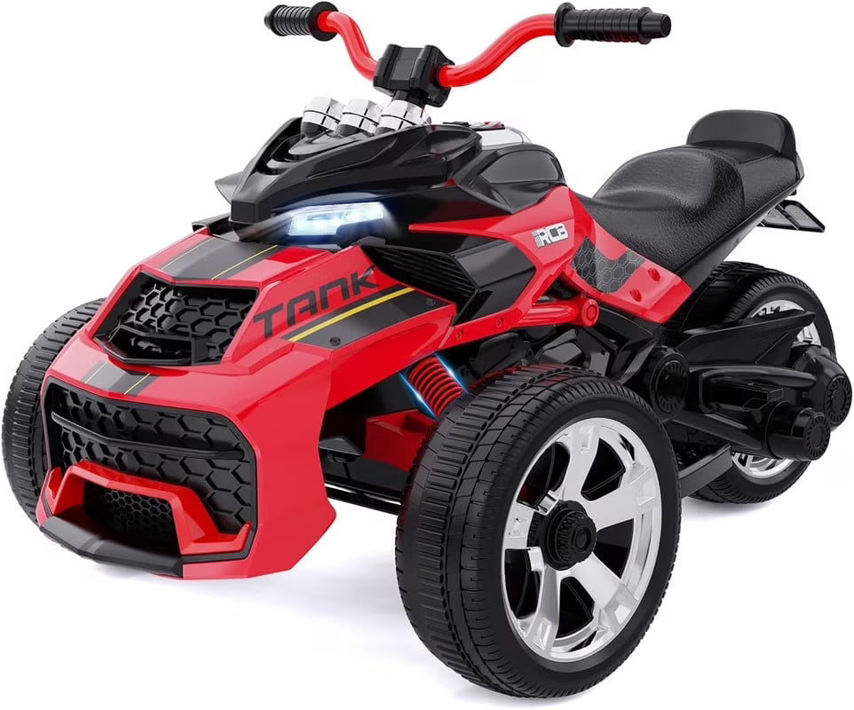 RCB 12V Electric Ride-On,Dual Motors,Music,Up to 5 mph,3 Wheel ATV Style for Kids Ages 3+,Black - image 3